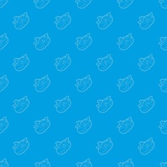 Newborn baby pattern vector seamless blue repeat for any use