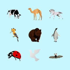 animals icons set