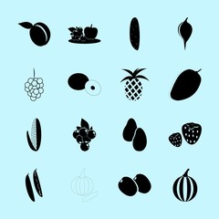 Fruit and Vegetables icons set