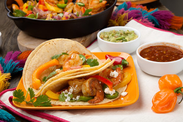 Two Shrimp Fajitas
