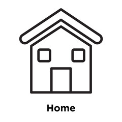 Home icon vector sign and symbol isolated on white background, Home logo concept