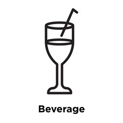 Beverage icon vector sign and symbol isolated on white background, Beverage logo concept