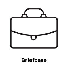 Briefcase icon vector sign and symbol isolated on white background, Briefcase logo concept
