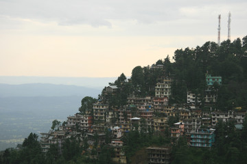 Fototapeta premium Trek to Bhagsu Waterfall, India