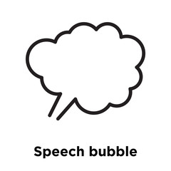 Speech bubble icon vector sign and symbol isolated on white background, Speech bubble logo concept , outline symbol, linear sign