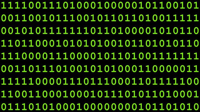 Binary code animation.