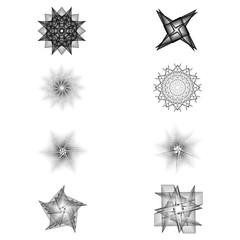 Holiday patterns of stars and flowers for gifts ground