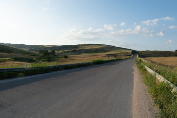 Countryside landscape near Matera, Basilicata, italy