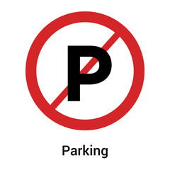 Parking icon vector sign and symbol isolated on white background, Parking logo concept