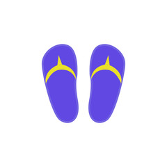 slippers flat icon. Element of beach holidays colored icon for mobile concept and web apps. Detailed slippers flat icon can be used for web and mobile. Premium icon