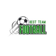 Vector soccer league or football team ball icon
