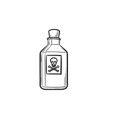 Poison hand drawn outline doodle icon