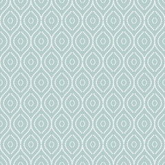 Seamless vector ornament. Modern background. Geometric modern pattern with white wavy dotted eements