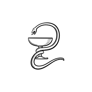 Pharmacy symbol hand drawn outline doodle icon