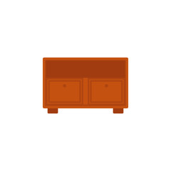 cabinet for TV flat icon. Element of furniture colored icon for mobile concept and web apps. Detailed cabinet for TV flat icon can be used for web and mobile. Premium icon