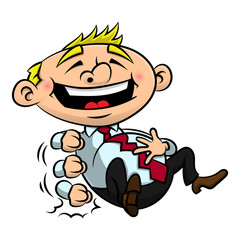 The Employees Laughing Out Loud Cartoon Vector