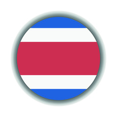 Obraz premium Button Costa Rica Flagge 