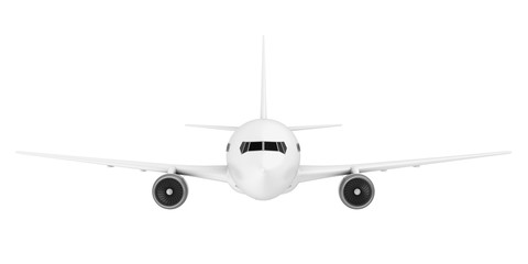 White Airplane Isolated
