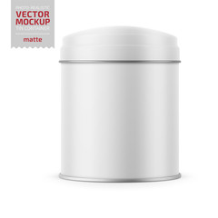 Round matte tin can template.