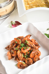 Chinese cuisine - Stir fried Shrimps   