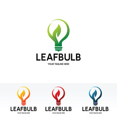 Leaf Bulb Logo Design Template