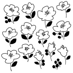 花のイラスト素材　