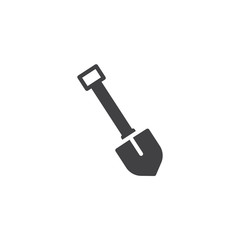Shovel vector icon. filled flat sign for mobile concept and web design. Spade simple solid icon. Symbol, logo illustration. Pixel perfect vector graphics