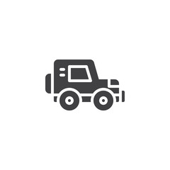 Four wheel drive car vector icon. filled flat sign for mobile concept and web design. off road car simple solid icon. Symbol, logo illustration. Pixel perfect vector graphics