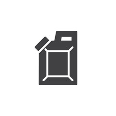 Jerrycan vector icon. filled flat sign for mobile concept and web design. Canister simple solid icon. Symbol, logo illustration. Pixel perfect vector graphics
