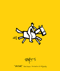 스포츠 포스터 / 손으로 그린 스포츠 그림