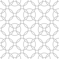 Fototapeta premium Light gray geometric ornament. Seamless pattern