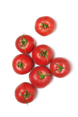 Tomatoes on white