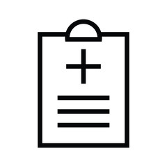 Obraz premium a health medical clipboard icon with line style