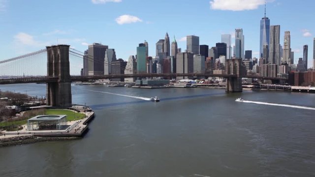 Lower Manhattan With Brooklyn Bridge