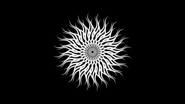 Hypnotic worm sun illusion seamless