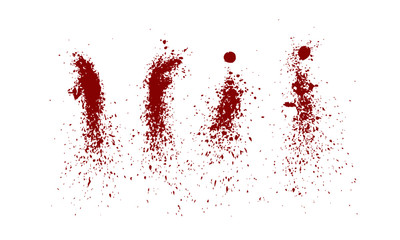 Ink Splatter Black Paint Brush Splashes Set 