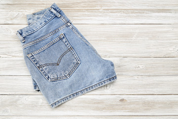 two vintage woman Jeans denim shorts