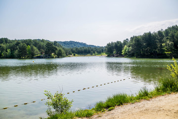 Lac de la Cavayère, Carcassonne, Aude, occitanie, France.