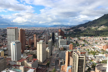 Fototapeta na wymiar Aerial view of Bogota, Colombia