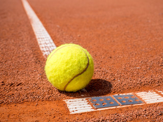 tennis ball on court