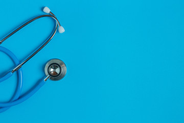 Flat Lay medical tools top view space idea  .