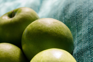 Ripe green apples