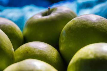 Ripe green apples