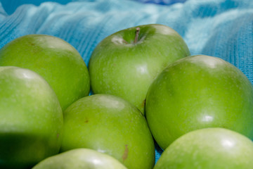 Ripe green apples