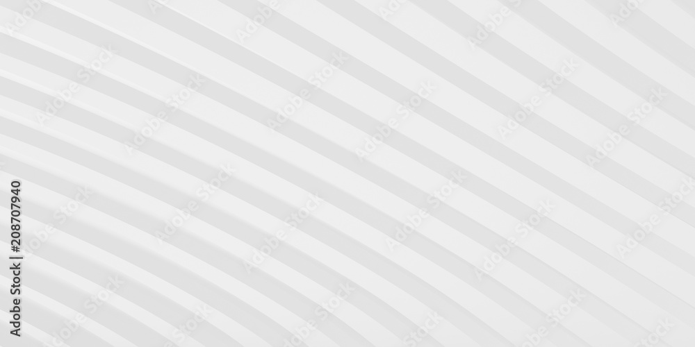Poster Abstract of white curved architectural pattern background,Concept of future modern facade design on architecture,3d rendering	