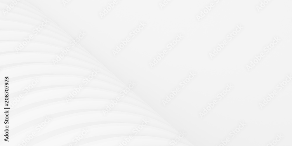 Aufkleber abstract of white curved architectural pattern background,concept of future modern facade design on 