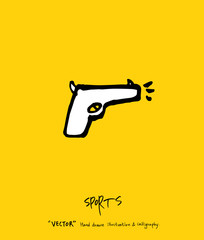 스포츠 포스터 / 손으로 그린 스포츠 그림