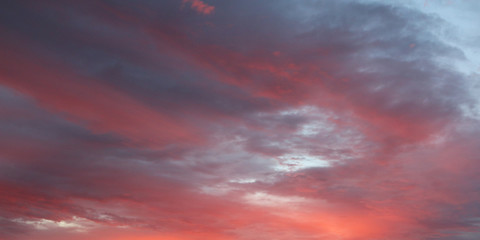 Natural blue and orange sky background