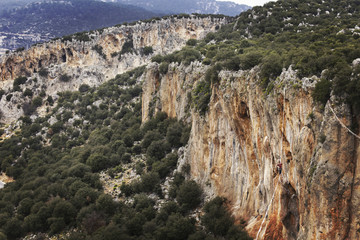 Walk a line in the sky.Turkish Highline Carnival in Antalya.