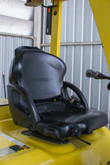 The seat of the forklift
